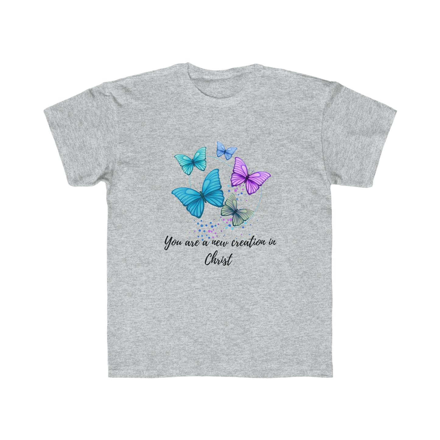 You are a New Creation in Christ Butterfly YOUTH Regular Fit Tee