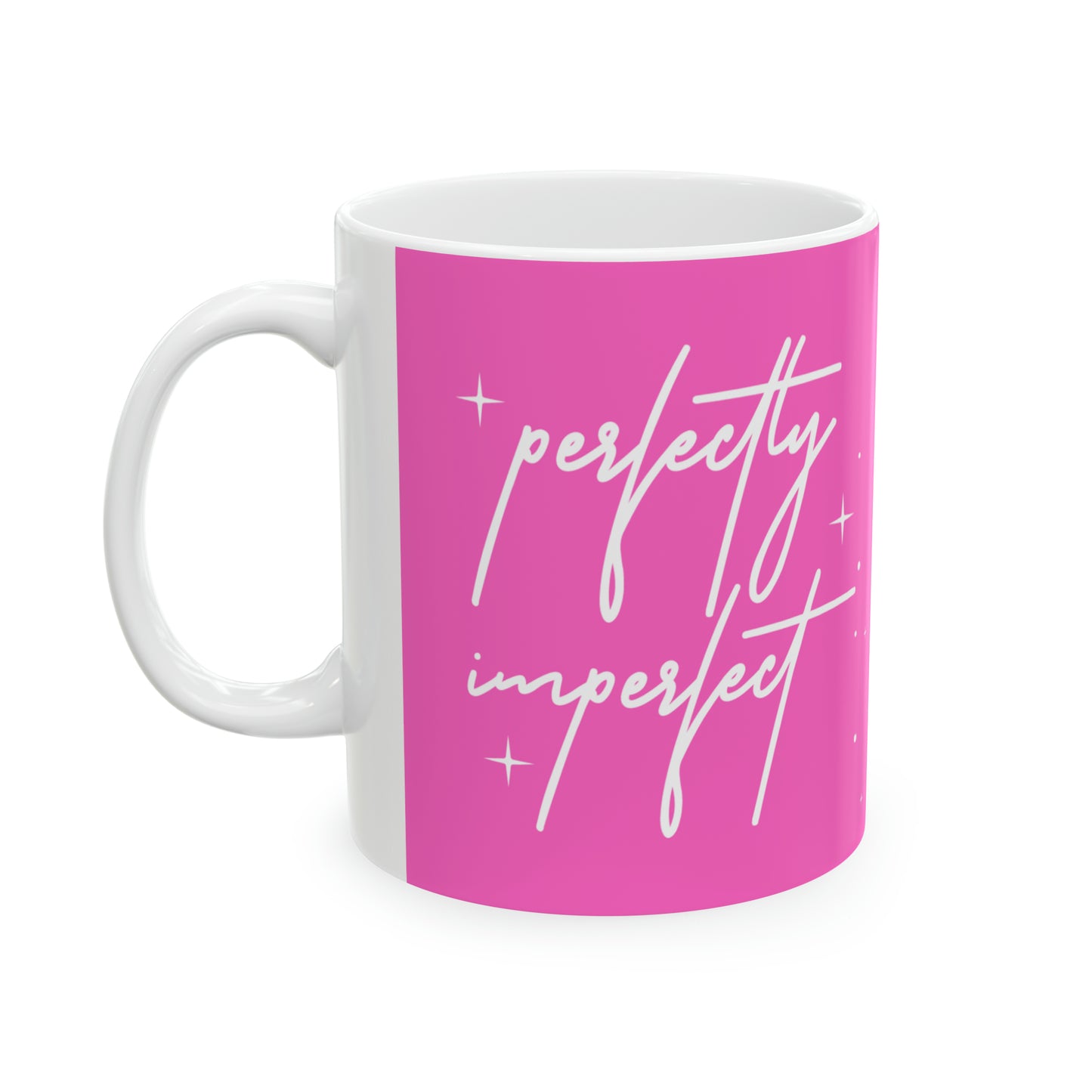 Perfectly Imperfect Pink Butterfly Ceramic Mug 11oz