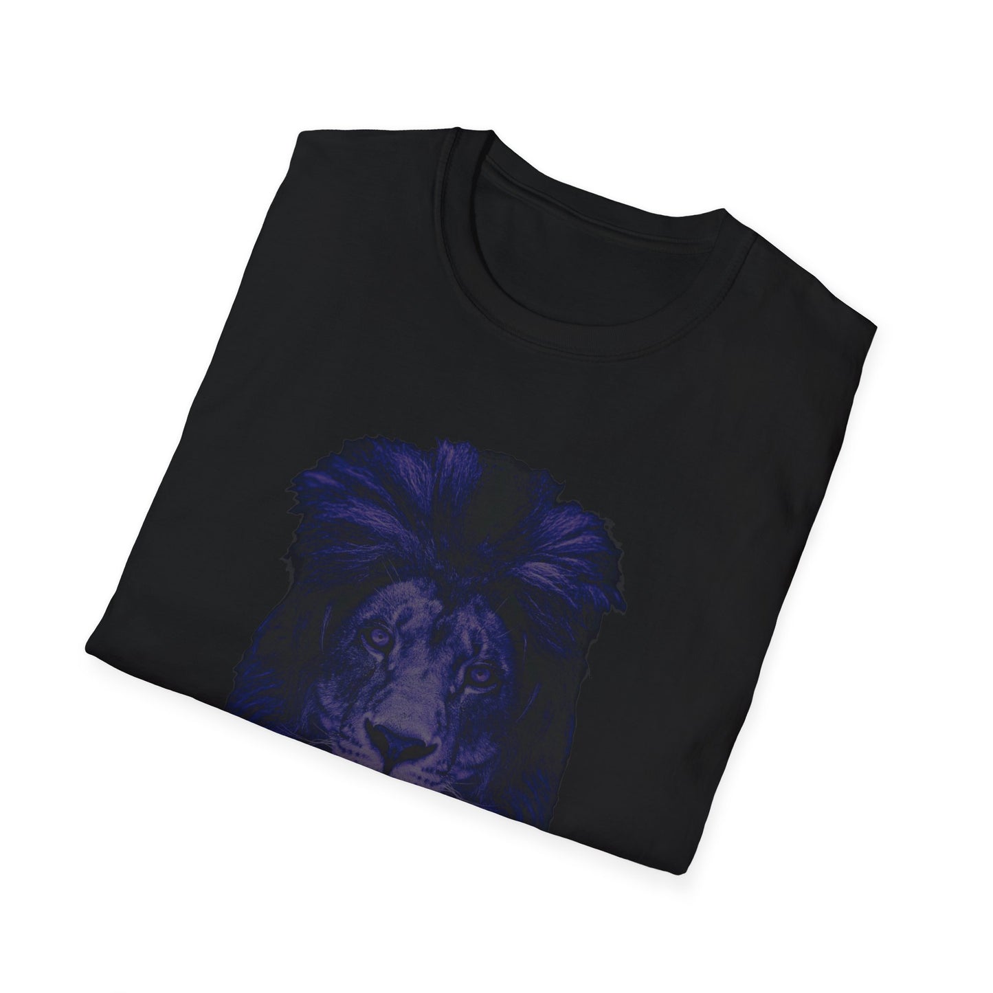 Prayer Warrior Lion of Judah Blue Unisex Softstyle T-Shirt