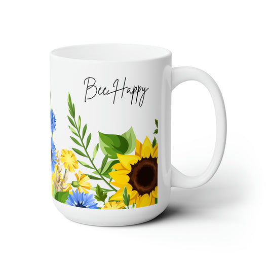 Bee Happy Sunflowers Mug.