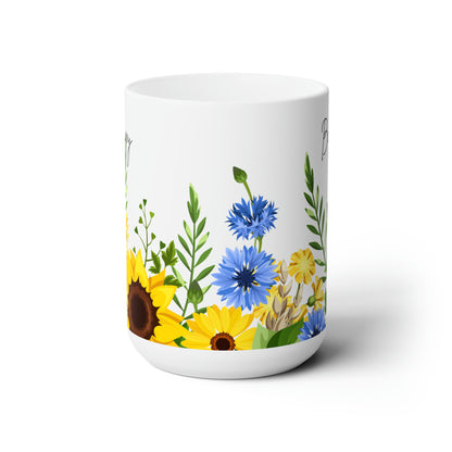 Bee Happy Sunflowers Mug.