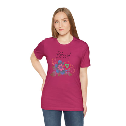 Blessed RETRO Flowers Jersey Short Sleeve Tee