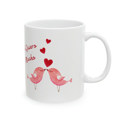 Te Quiero Mucho Bird Heart Valentines Mug, I Love You