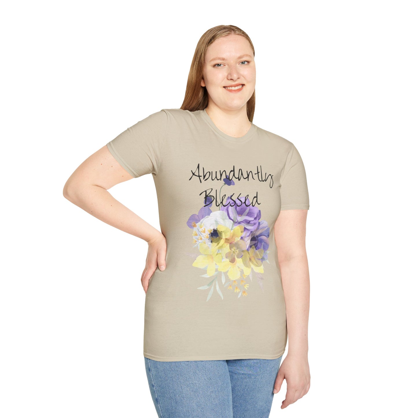 Abundantly Blessed Purple Flowers T-Shirt