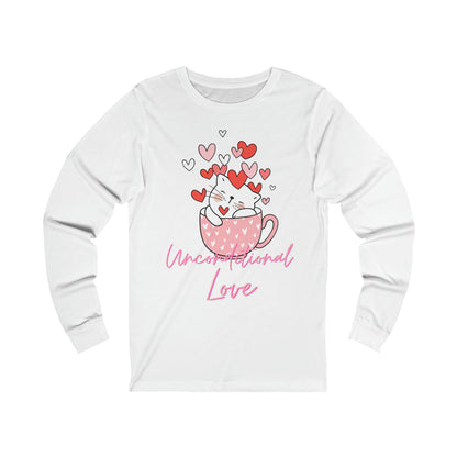 Unconditional Love Cat in a Mug  Long Sleeve Tee