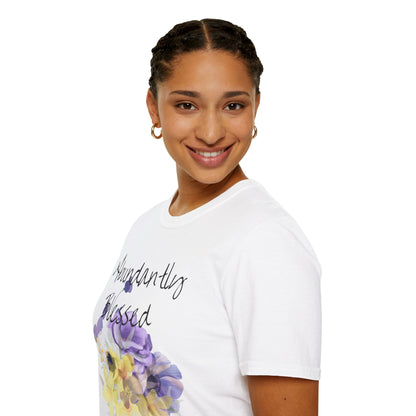 Abundantly Blessed Purple Flowers T-Shirt