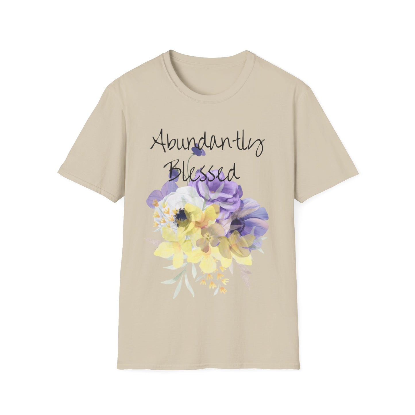 Abundantly Blessed Purple Flowers T-Shirt