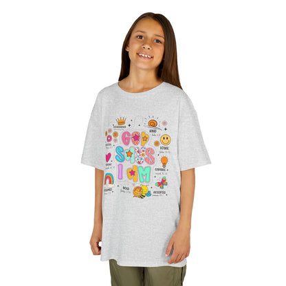 God Says I am Bubble Letters Tee Children's T Shirt