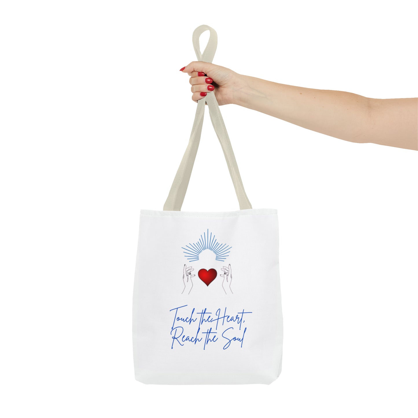 Touch the Heart, Reach the Soul Tote Bag (AOP)