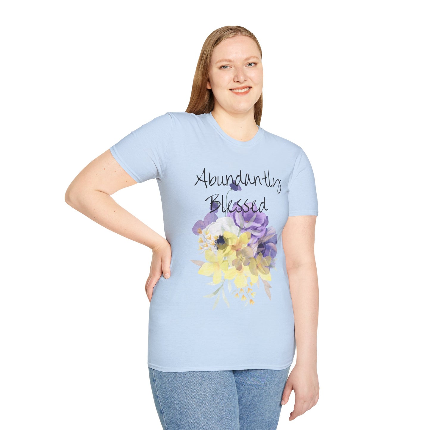 Abundantly Blessed Purple Flowers T-Shirt