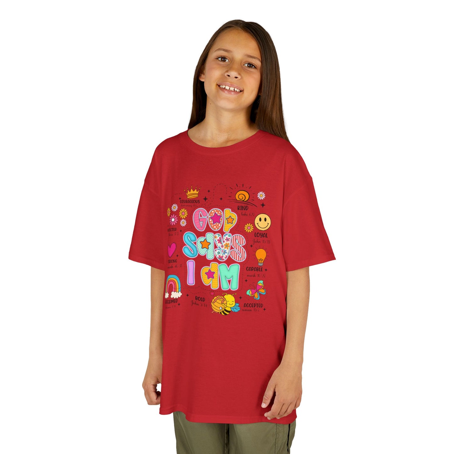 God Says I am Bubble Letters Tee Children's T Shirt
