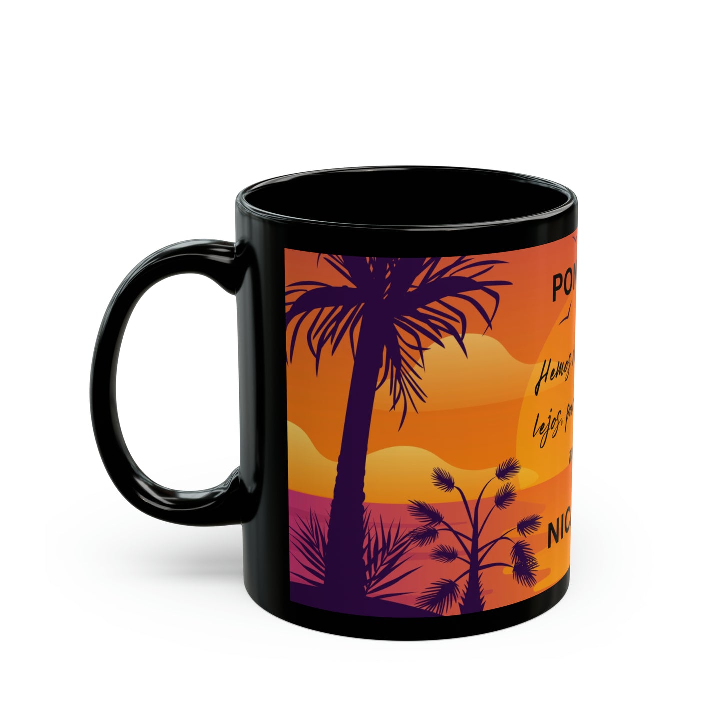 Playa Poneloya Sunset Nicaragua Black Mug