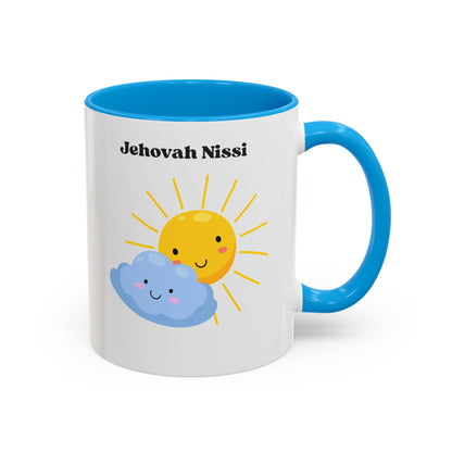 Jehovah Nissi Cute Sun & Cloud Coffee Mug (11oz/15oz)