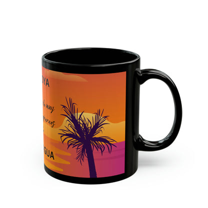 Playa Poneloya Sunset Nicaragua Black Mug