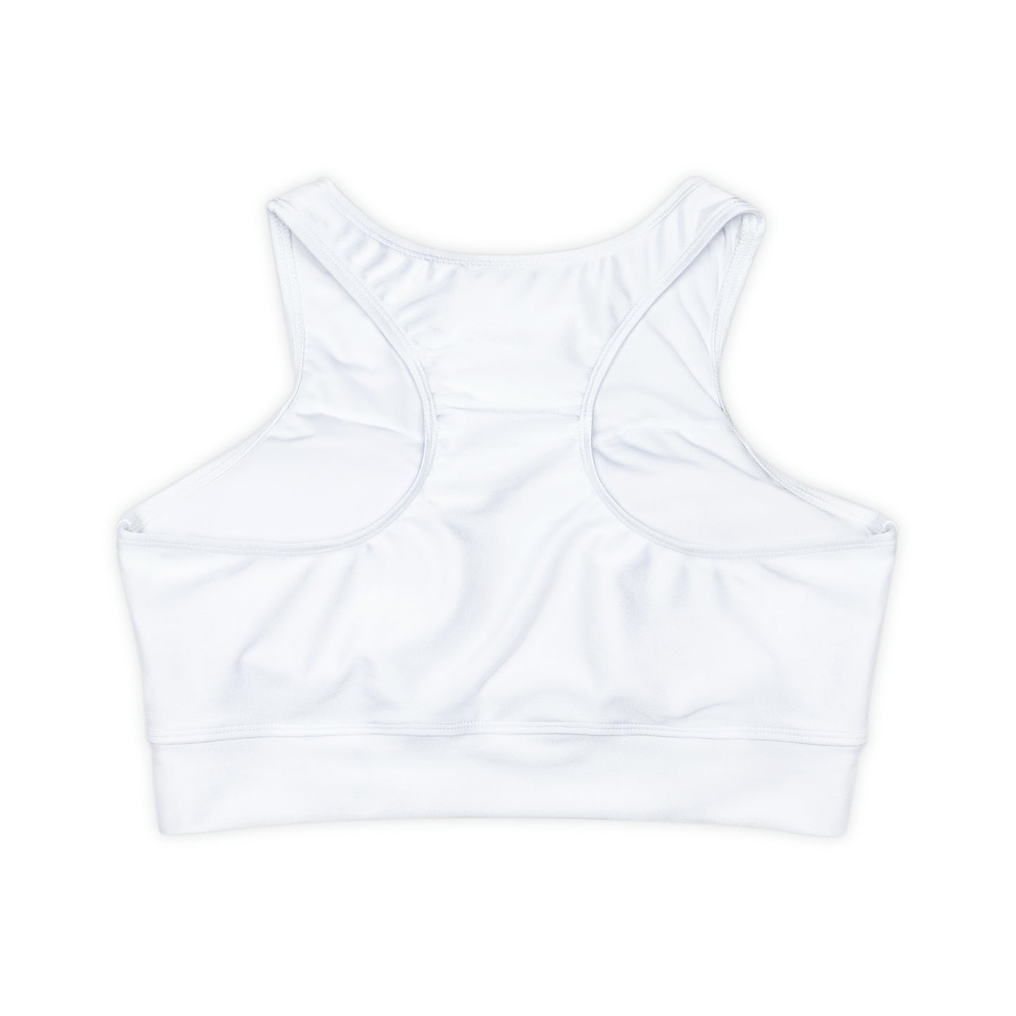 Blessed Heart Fully Lined, Padded Sports Bra (AOP)