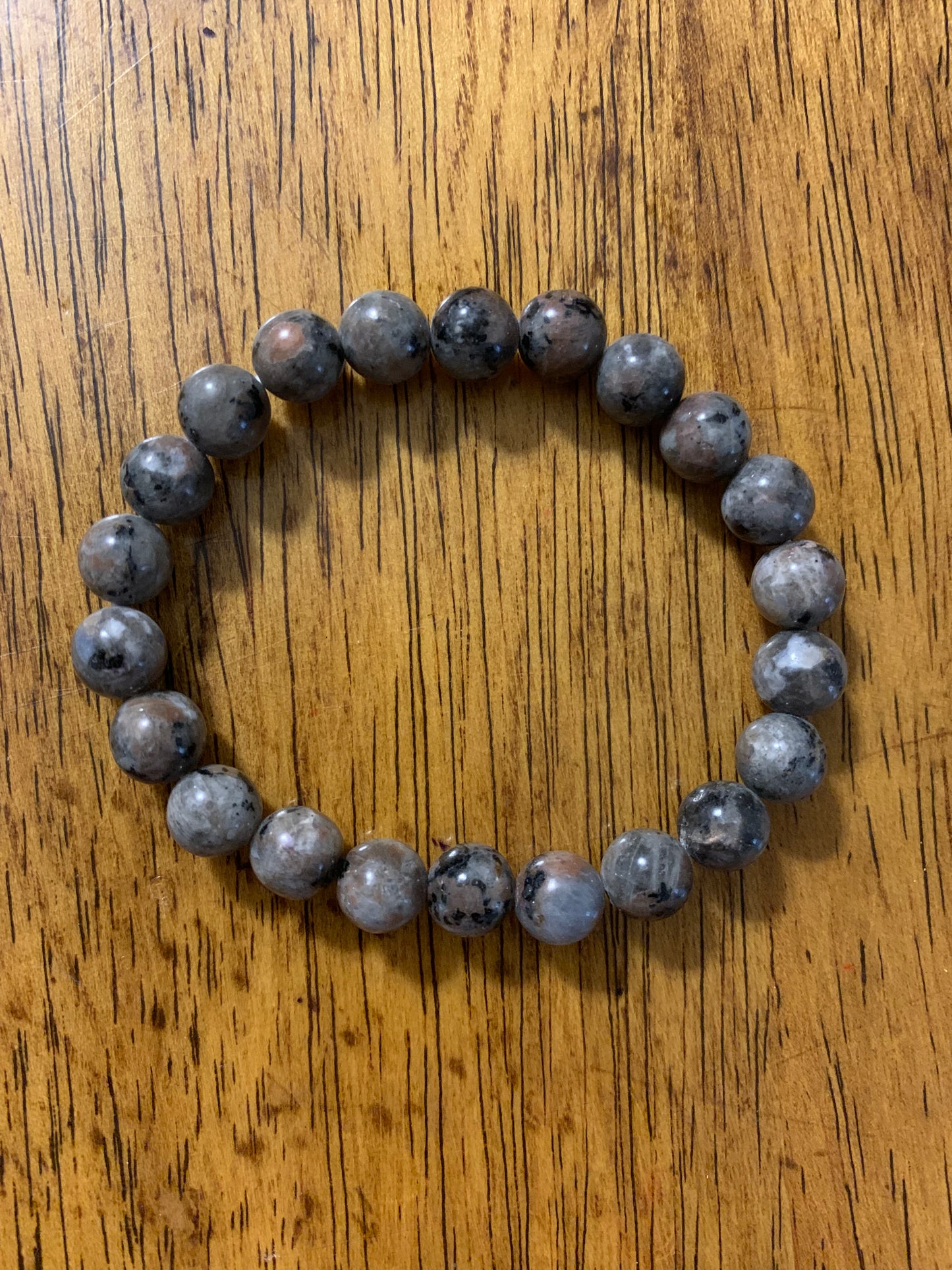 Handmade Gray Natural Stone Stretch Bracelet