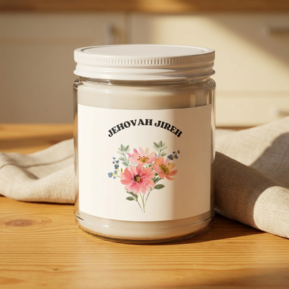 Jehovah Jireh Floral Candle 9oz Soy Candle