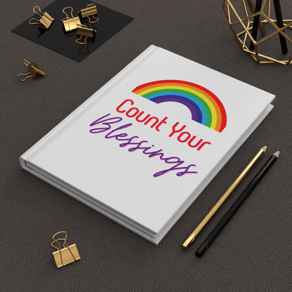 Count your Blessings Rainbow Hardcover Journal Matte