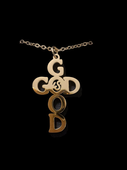 God is Good Gold Plated Stainless Steel Necklace