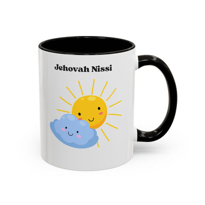 Jehovah Nissi Cute Sun & Cloud Coffee Mug (11oz/15oz)