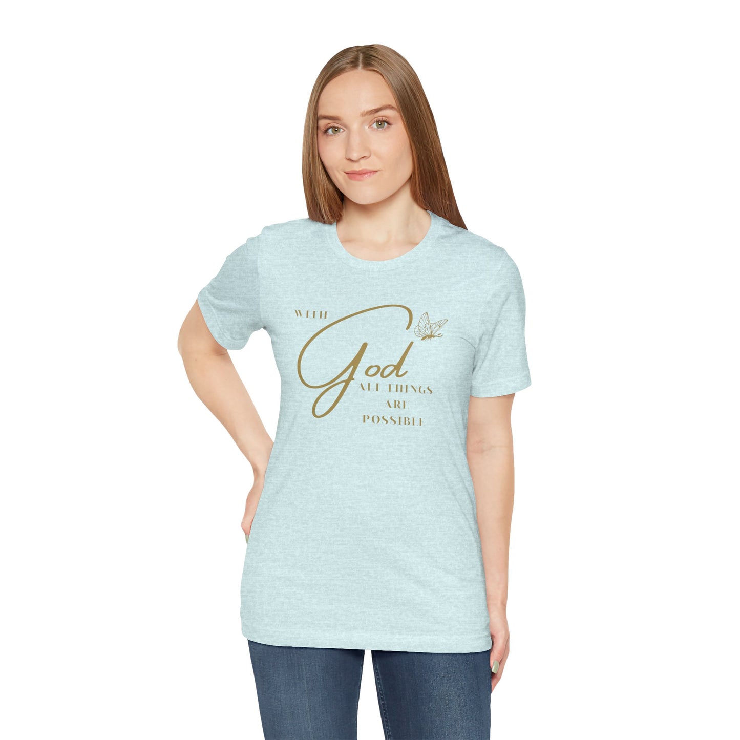 With God All Things are Possible Butterfly T Shirt