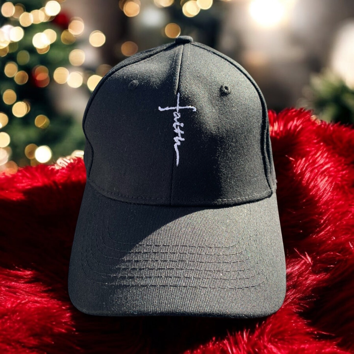 Faith Word Cross Baseball Cap Hat