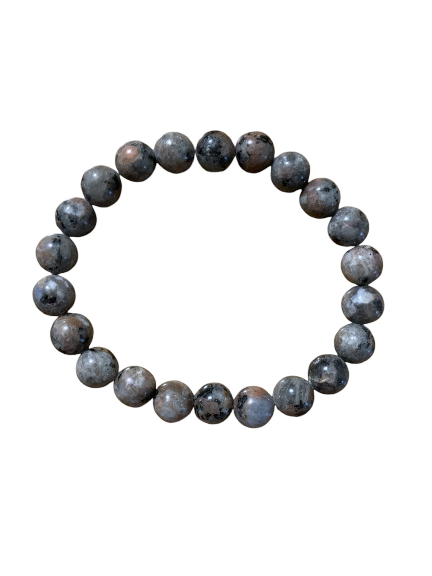 Handmade Gray Natural Stone Stretch Bracelet