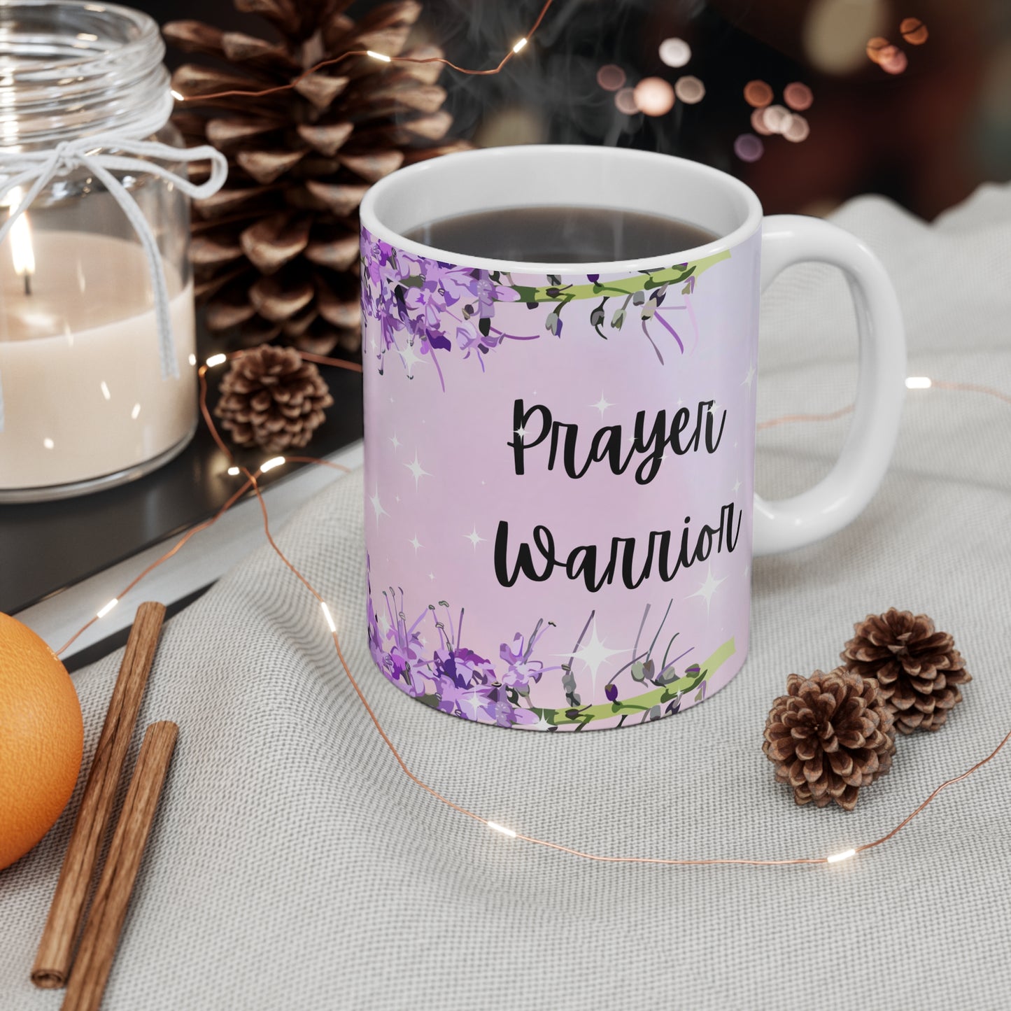 Prayer Warrior Woman with Hat Mug