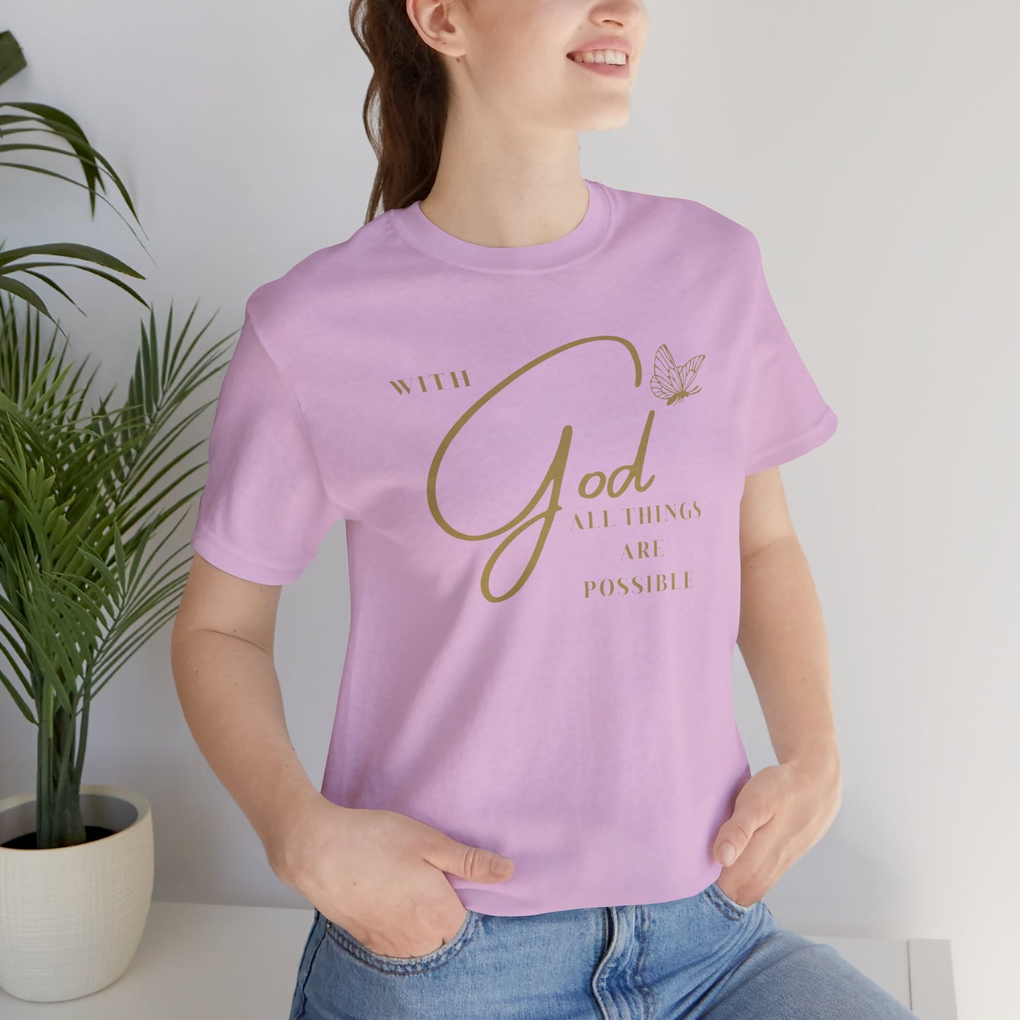 With God All Things are Possible Butterfly T Shirt