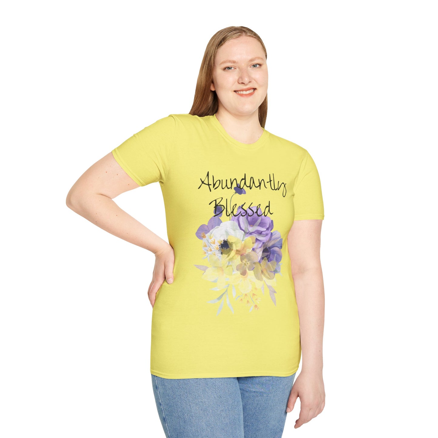 Abundantly Blessed Purple Flowers T-Shirt