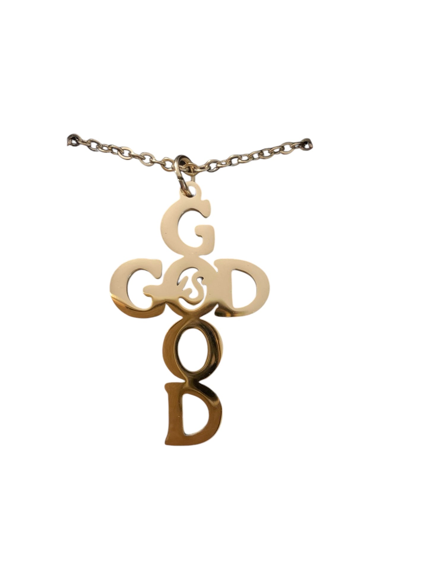 God is Good Gold Plated Stainless Steel Necklace