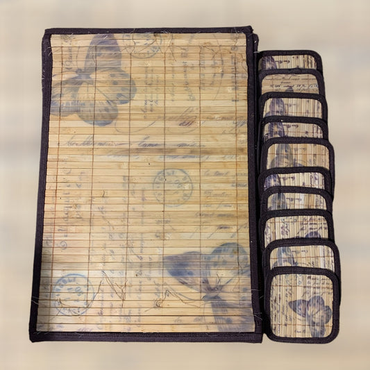 Vintage Bamboo Placemat Set