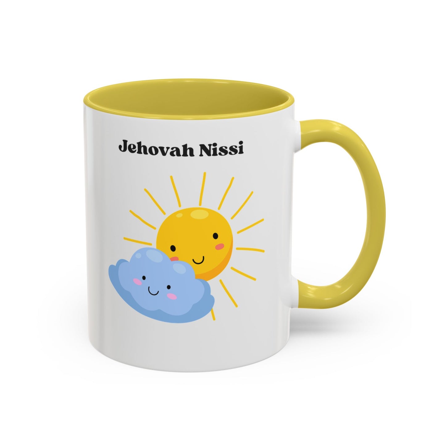 Jehovah Nissi Cute Sun & Cloud Coffee Mug (11oz/15oz)