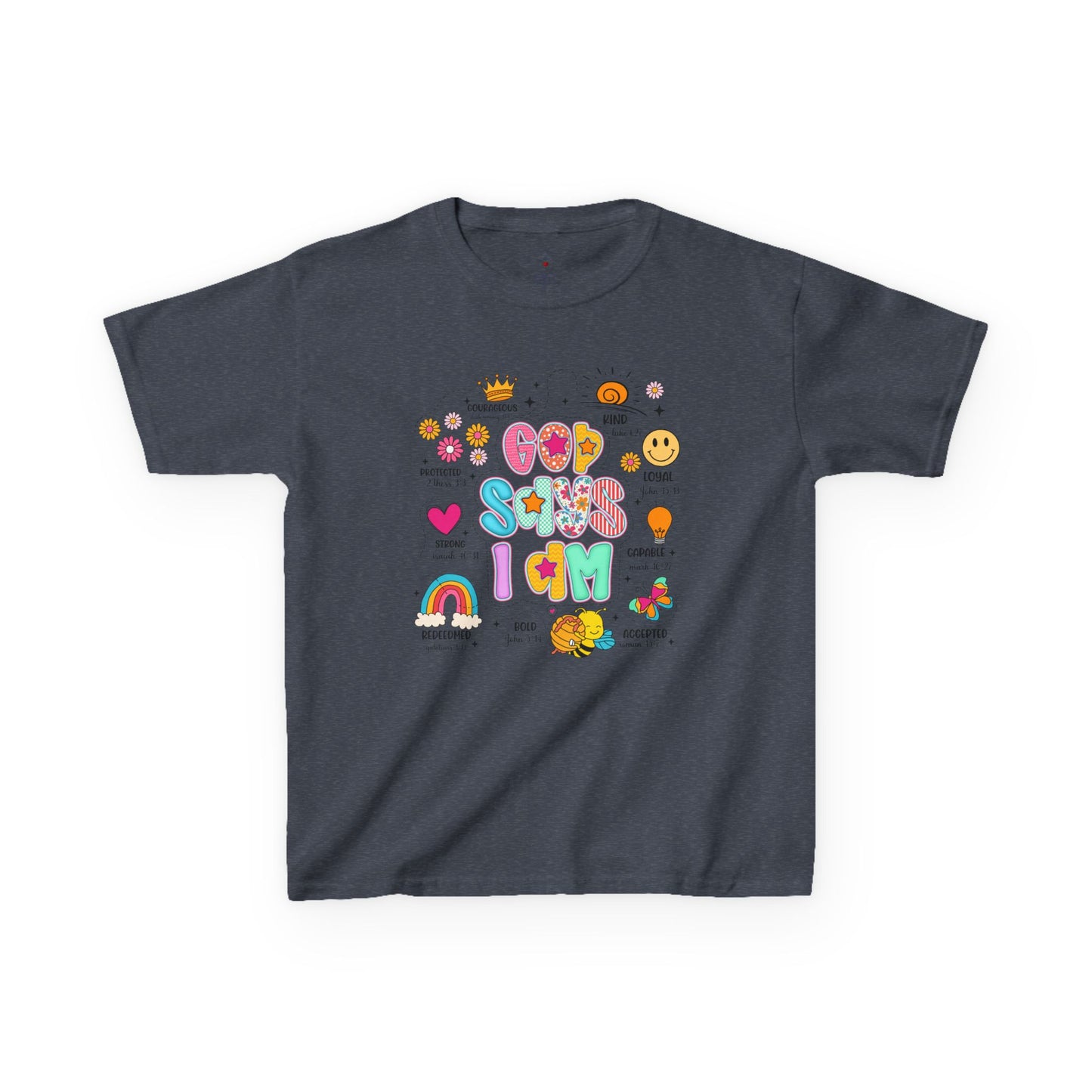 God Says I am Bubble Letters Tee Children's T Shirt