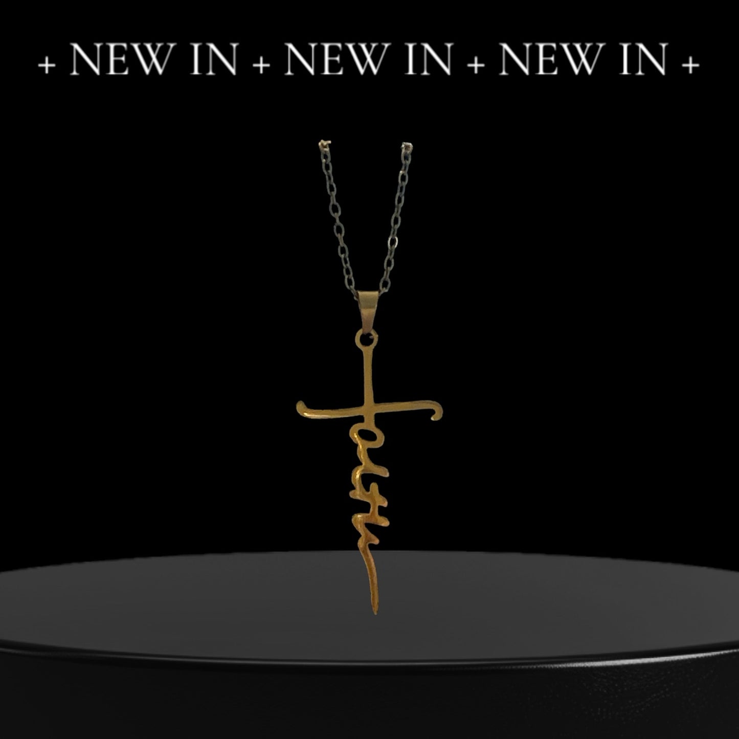 Faith Cross (Gold Plated Stainless Steel) Necklace