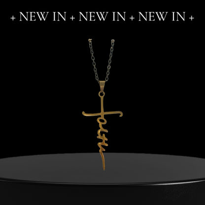 Faith Cross (Gold Plated Stainless Steel) Necklace