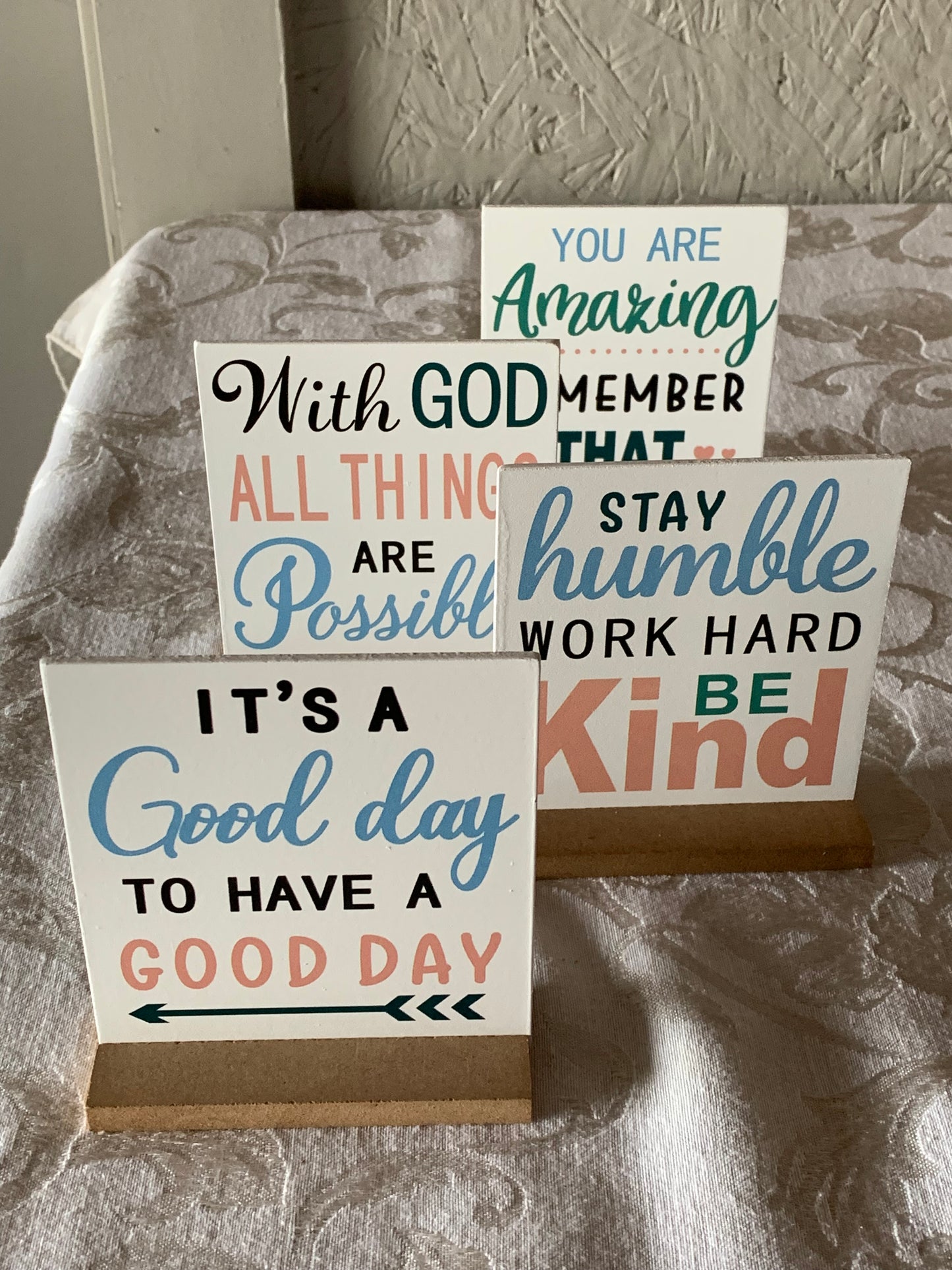 Inspirational Quotes Wooden Table Signs