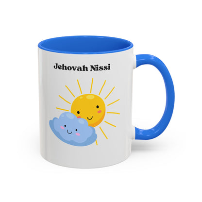 Jehovah Nissi Cute Sun & Cloud Coffee Mug (11oz/15oz)