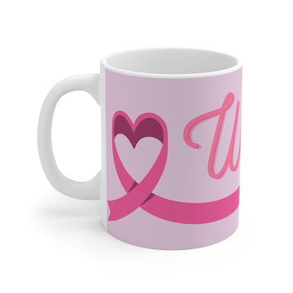 Breast Cancer Warrior Pink Mug