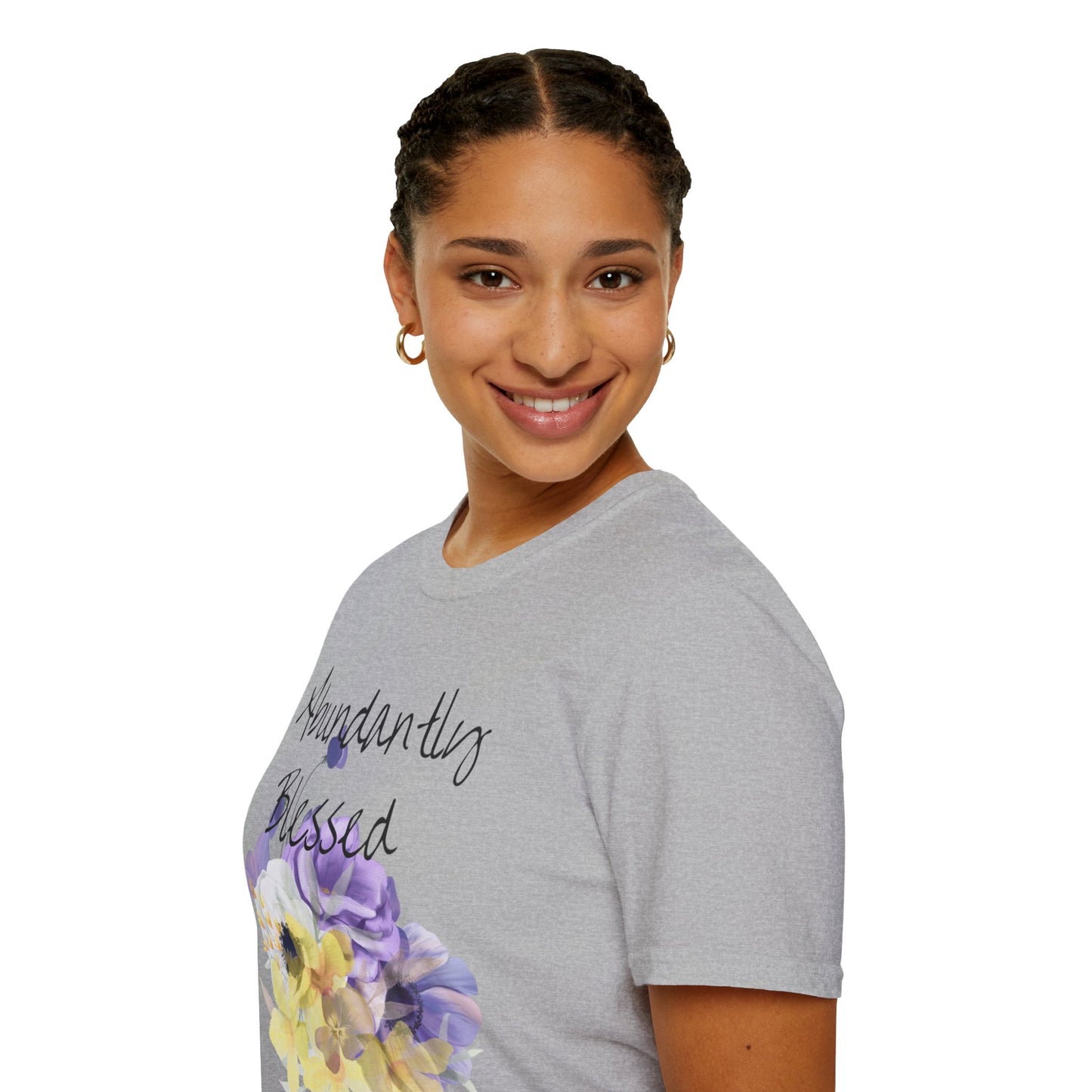 Abundantly Blessed Purple Flowers T-Shirt