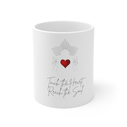 Touch the Heart Ceramic Mug 11oz