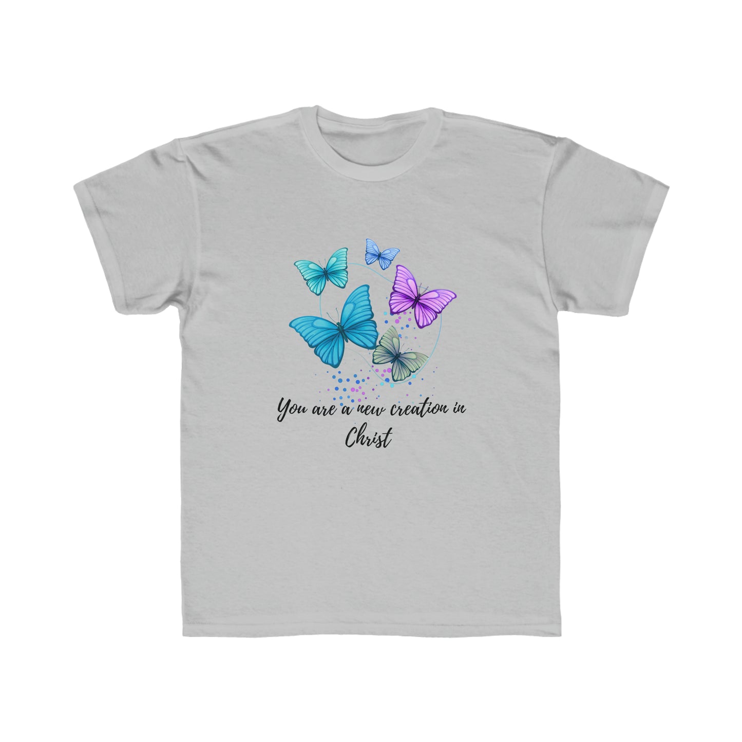 You are a New Creation in Christ Butterfly YOUTH Regular Fit Tee