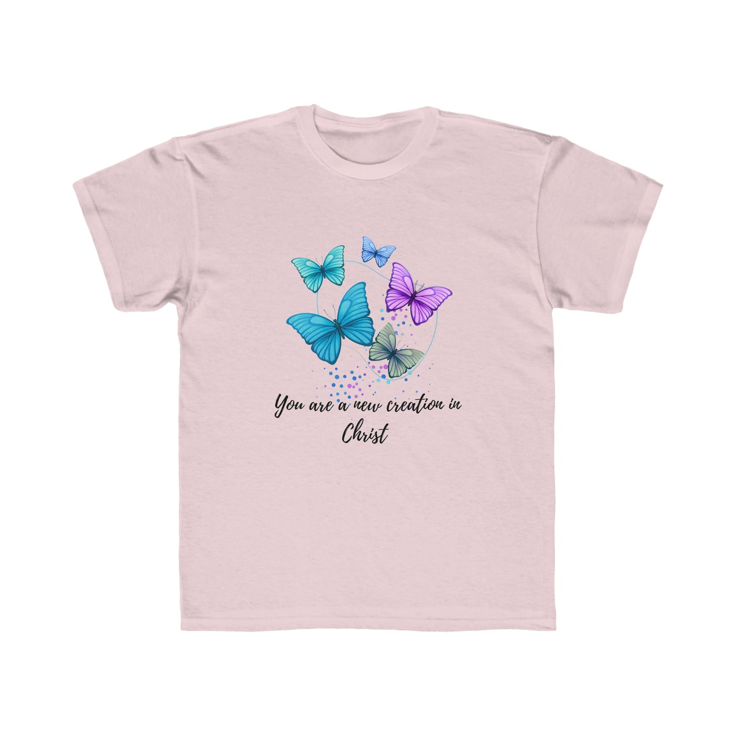 You are a New Creation in Christ Butterfly YOUTH Regular Fit Tee