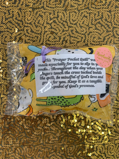 Prayer Pillow with Wood Cross Handmade