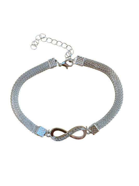 Fashion Anklet Silver Infinity, Heart, Butterfly and Heart, Twin Butterflies