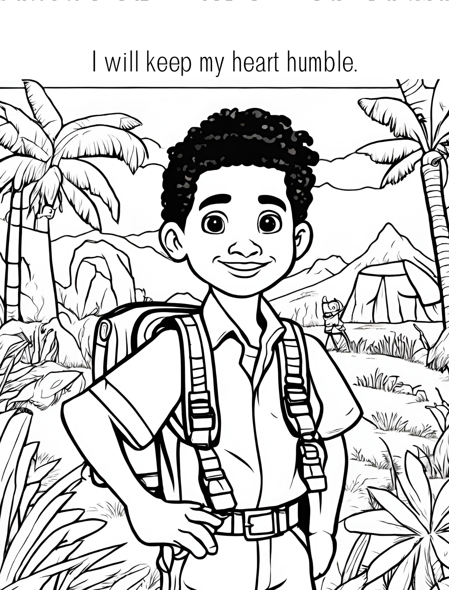 Safari Coloring & Activity Book: Biblical Affirmations for Children