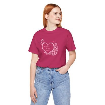 Kindness Never Fails Pink Heart Tee Short Sleeve