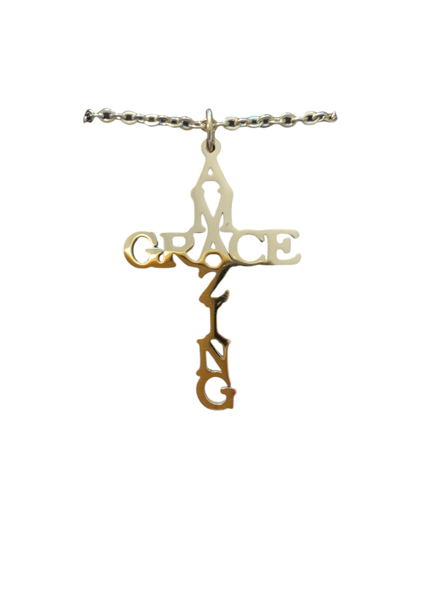 Amazing Grace Gold Plated Stainless Steel Necklace