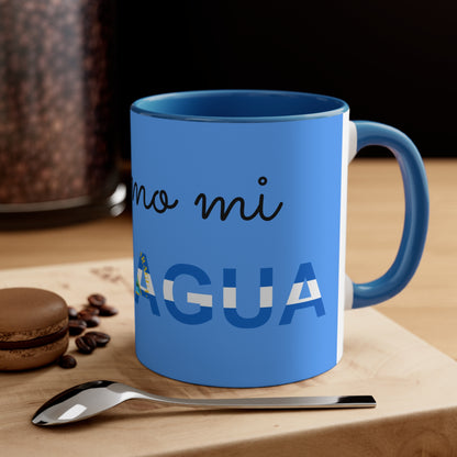 Yo Amo Mi Nicaragua Blue Accent Mug, I Love Nicaragua Mug, Taza Nica, Taza Nicaragüense