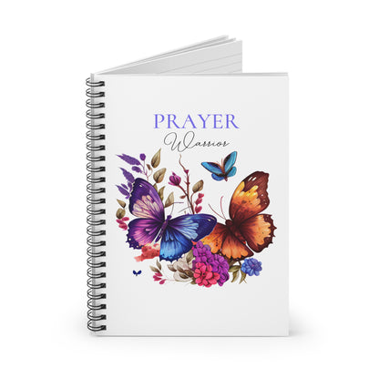 Prayer Warrior Rainbow Butterfly Spiral Notebook - Ruled Line